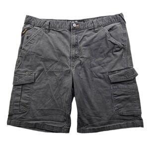 Ariat Cargo Shorts Mens 40 Grey Cotton Spandex Rebar M4 Relaxed Fit Workwear
